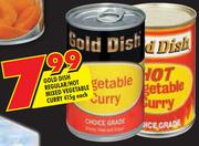 Gold Dish Regular/Hot Mixed Vegetable Curry-415g Each