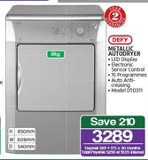 Defy Metallic Auto Dryer-8kg