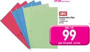 Aro Suspension Files-Per 25 Pack
