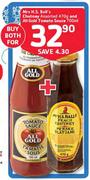 Mrs H.S.Ball's Chutney-470g & All Gold Tomato Sauce-700ml