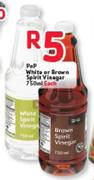PnP White Or Brown Spirit Vinegar -750ml Each