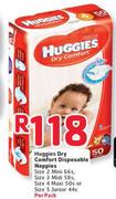 Huggies Dry Comfort Disposable Nappies -Per Pack