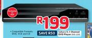 Sahara 5.1 Channel DVD Player DVD-2205