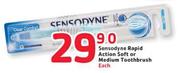Sensodyne Rapid Action Soft or Medium Toothbrush