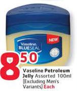 Vaseline Petroleum Jelly-100ml(Excluding Men's Variants)