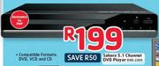 Sahara 5.1 Channel DVD Player DVD-2205