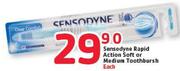 Sensodyne Rapid Action Soft Or Medium Toothbursh