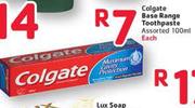 Colgate Base Range Toothpaste Assorted-100ML Each