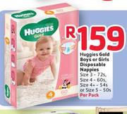Huggies Gold Boys Or Girls Disposable Nappies