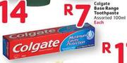  Colgate Base Range Toothpaste-100ml
