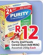 Purity 2nd Foods Cereal(Just Add Milk)-200g