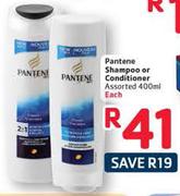 Pantene Shampoo Or Conditioner -400ml Each