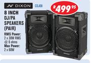Dixon 8 Inch DJ/PA Speakers Pair CDJ08