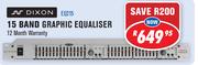 Dixon 15 Band Graphic Equaliser EQ215