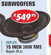 Dixon 15 INCH Subwoofers 300W RMS SWPLD15