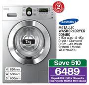 Samsung 7kg Metallic Washer/Dryer Combo WD0704REU