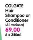 Colgate Hair Shampoo Or Conditioner(All Variants)-6x350ml