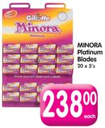 Minora Platinum Blades-20x5's
