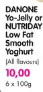 Danone Yo Jelly Or Nutriday Low Fat Smooth Yoghurt(All Flavours)-6x100g