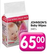  Johnson's Baby Wipes-240's