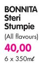 Bonnita Steri Stumpie(All Flavours)-6 x 350ml