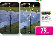 Terrace Leisure LED Solar Ball Tree Or Willow Leaf Light