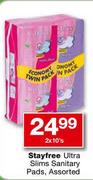 Stayfree Ultra Slims Sanitary Pads Assorted-2x10's