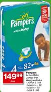 Pampers Active Baby Jumbo Pack Weggooidoeke-Per Pack