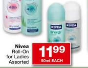 Nivea Roll-On For Ladies Assorted-50ml