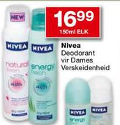 Nivea Deodorant Vir Dames Verskeidenheid-150ml