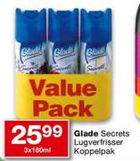 Glade Secrets Lugverfrisser Koppelpak-3x180ml