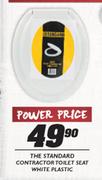 The Standard Contractor Toilet Seat White Plastic