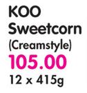 Koo Sweetcorn Creamstyle-12x415g