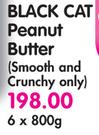 Black Cat Peanut Butter(Smooth And Crunchy Only)-6x800g