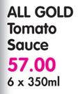 All Gold Tomato Sauce-6x350ml