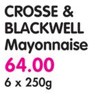 Crosse & Blackwell Mayonnaise-6x250g