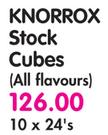 Knorrox Stock Cubes(All Flavours)-10x24's