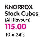 Knorrox Stock Cubes(All Flavours)-10x24's