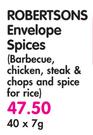 Robertsons Envelope Spices(Barbecue, Chicken, Steak & Chops And Spice For Rice)-40x7g