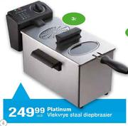Platinum Vlekvrye Staal Diepbraaier-3 Ltr
