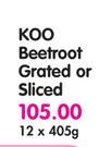 Koo Beetroot Grated Or Sliced-12x405g