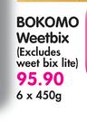 Bokomo Weetbix(Excludes Weet Bix Lite)-6x450g