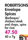 Robertsons Envelope Spices(Barbeque/Chicken/Steak And Chops,Spice For Rice)-40x7g
