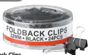 Aro Foldback Clips Black-32mm-24 Pcs Per TubAro Foldback Clips Black-51mm-12 Pcs Per Tub