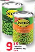 Koo Peas Assorted-410g Each