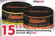 Saldanha Flaked Tuna In Dressing Assorted-185g Each