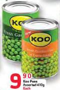 Koo Peas-410gm Each