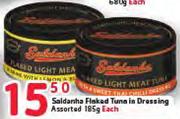 Saldanha Flaked Tuna In Dressing-185gm Each