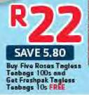 Five Roses Tagless Teabags-100's