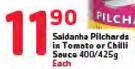 Saldanha Pilchards In Tomato Or Chilli Sauce-400/425g Each